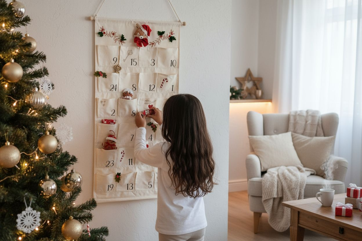 Calendrier de l'Avent en tissu